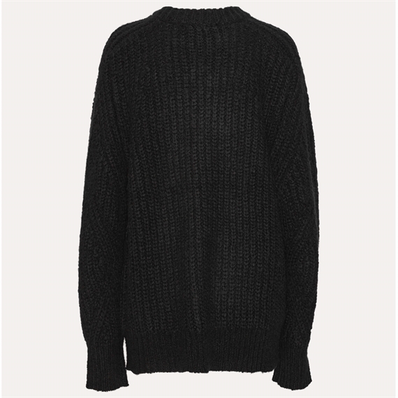 Rotate Knitted Logo Strik Sweater, Sort 